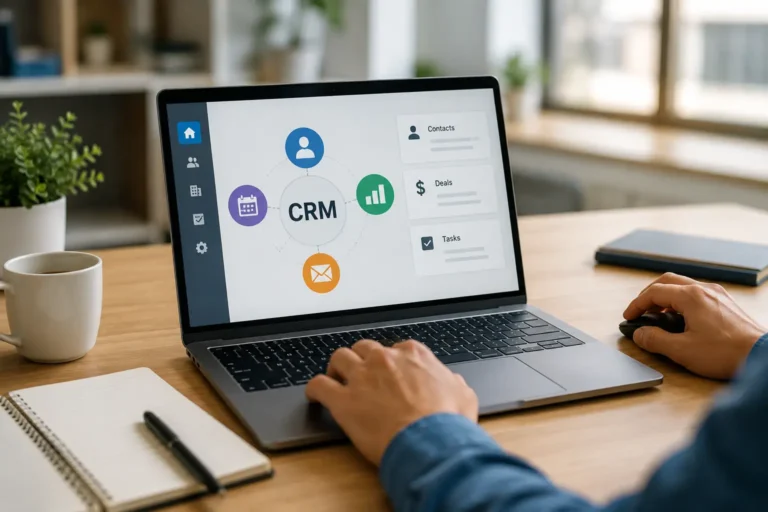 Simple CRM setup software helping contractors organize leads, customers, follow-ups, job history, and scheduling